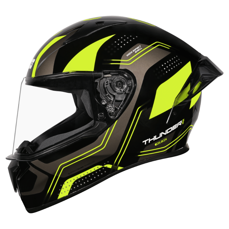 THUNDER DRAKEN D2 BLACK FLU. YELLOW N5 LEFT